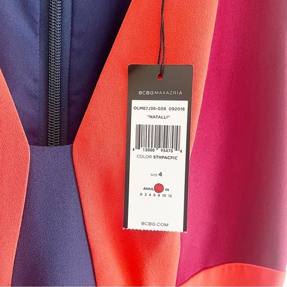 BCBGMaxAzaria Natalli Maxi Dress Size 4 New With Tags - Picture 8 of 14